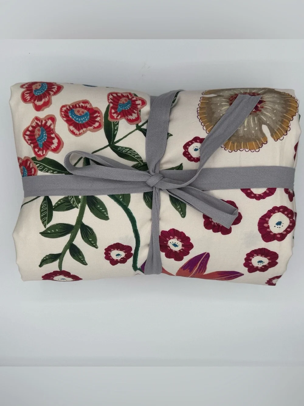 Anthropologie Organic Cotton Printed Sateen Duvet & 2 Shams